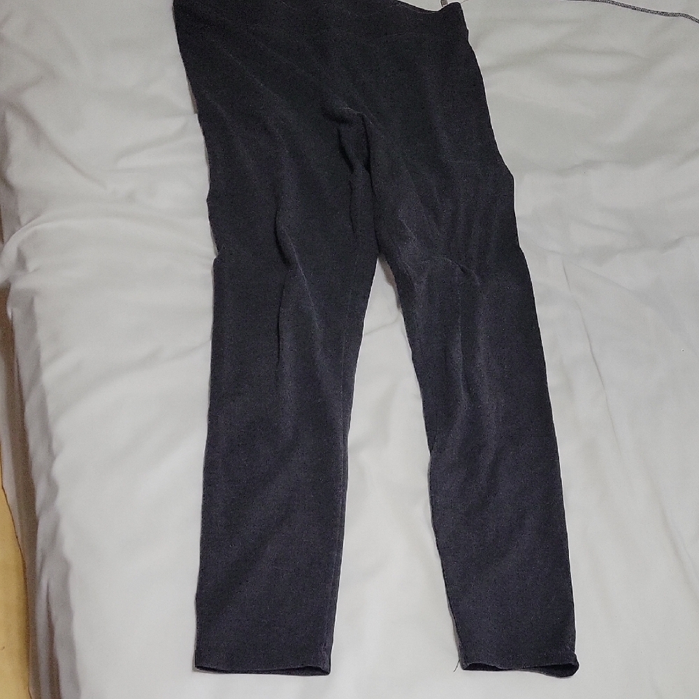 Grey Leggings Elastic Waistband Comfy Lounge